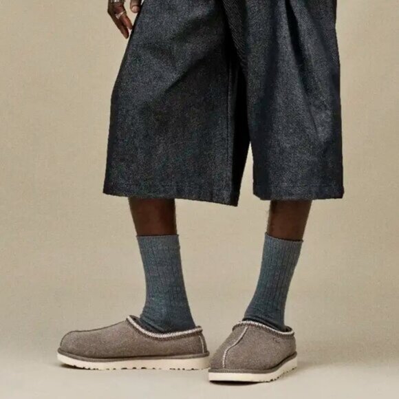 UGG Men's Tasman Shaggy Suede Slippers - Picture 8 of 8